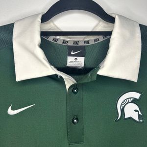 New MSU Polo Nike - Green and White